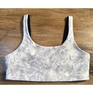 Becca Sports Bra Womens Medium Gray Abstract Bralette Tank Top Yoga Active Swim